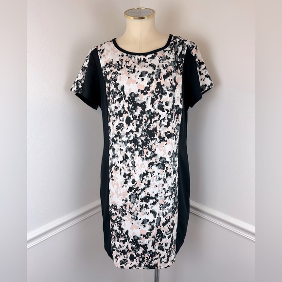 Banana Republic Factory Dresses & Skirts - BANANA REPUBLIC Black White Grey & Pink Dress | Size 12 | Business Career Office
